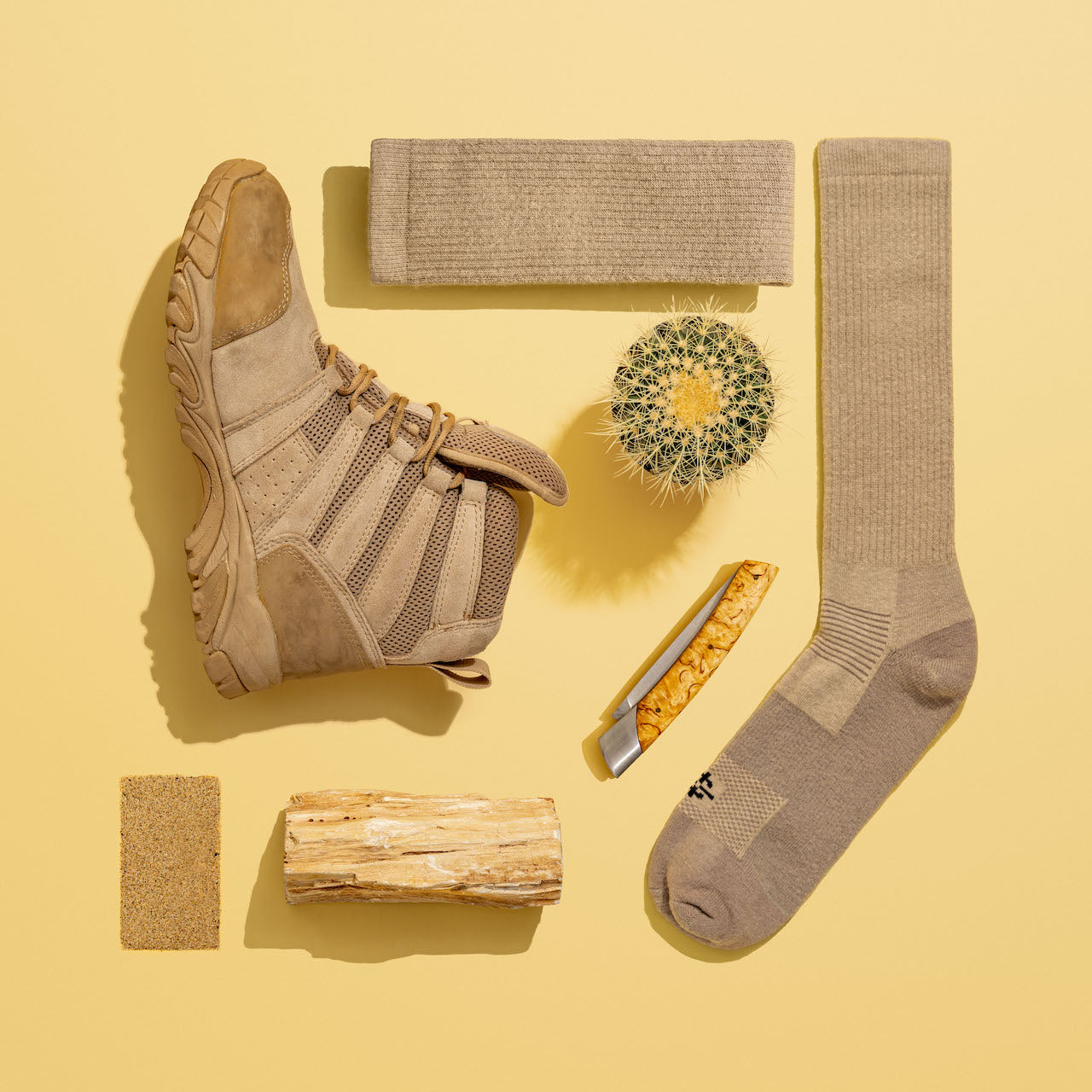 Desert Sock in rugged terrain