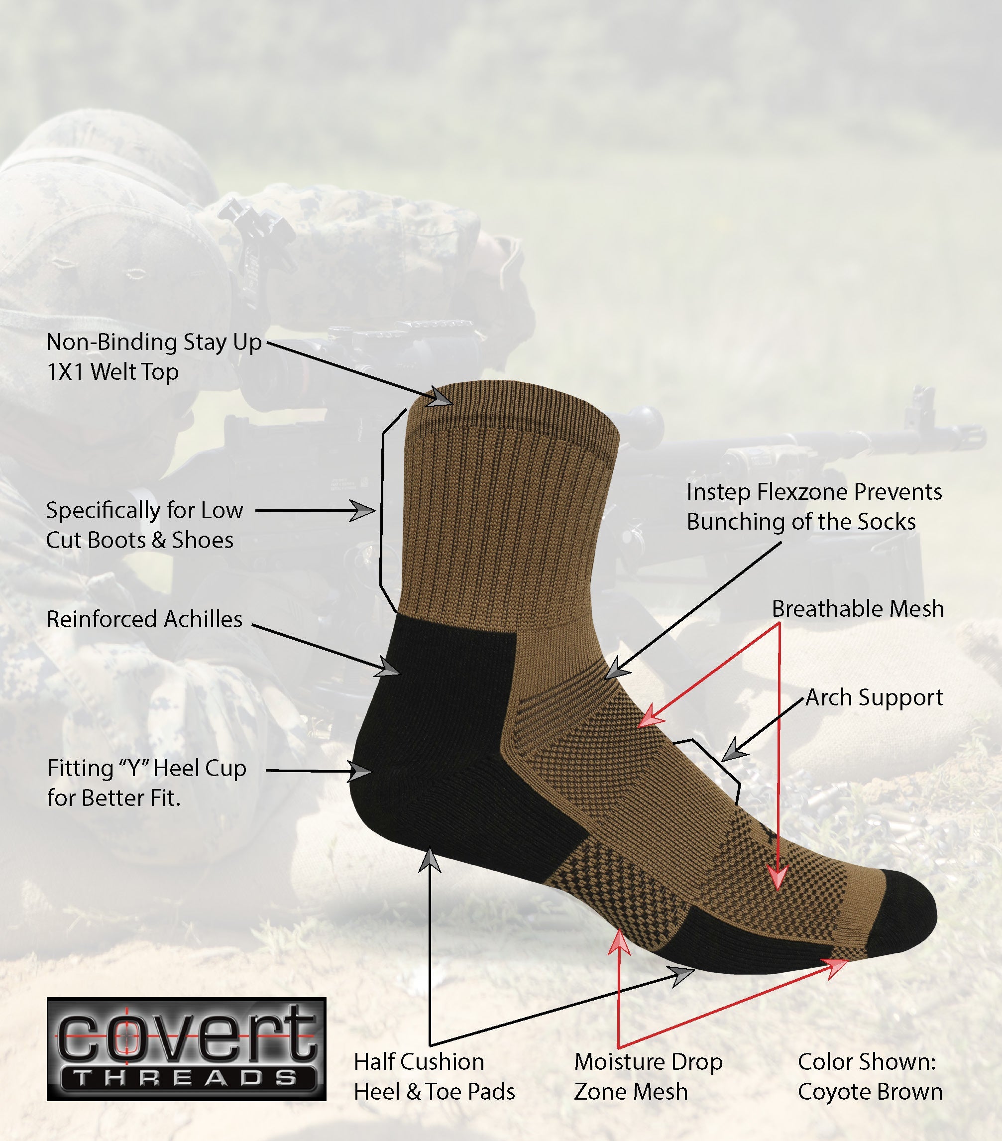 JUNGLE Micro-Crew Sock