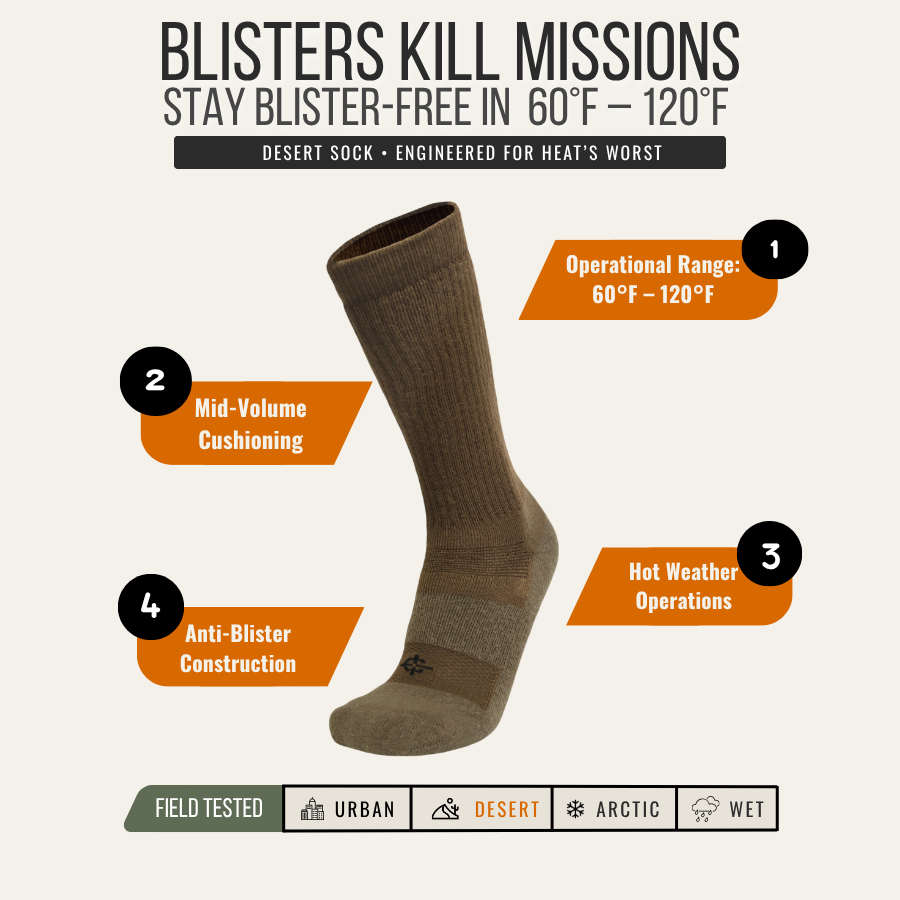 Desert Sock — Military Socks for Hot Weather