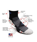 Blue Line Quarter Sock-Covert Threads-A Military Sock For Every Clime & Place