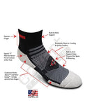 Red Line Quarter Sock-Covert Threads-A Military Sock For Every Clime & Place